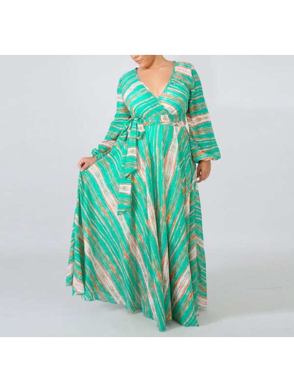 Vestito Donna Lungo Plus Taglie Grandi Woman Oversize Maxi Dress OS120013B f9